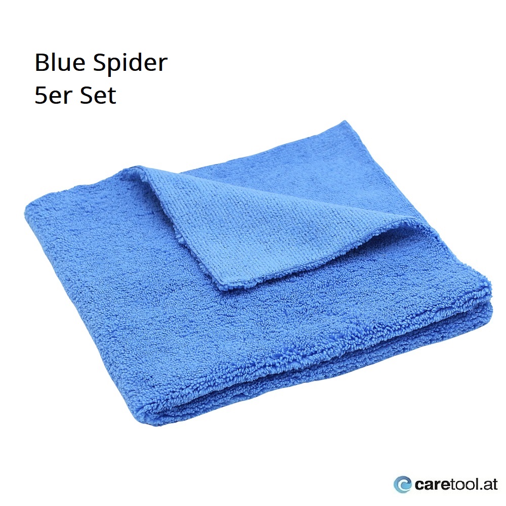 BLACK SPIDER 2-Seiten Microfasertuch, 5 Stk., blue